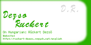 dezso ruckert business card